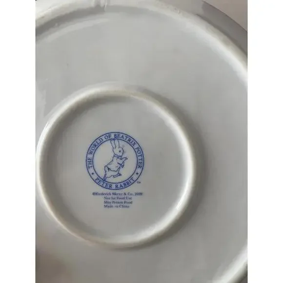 Beatrix Potter Peter Rabbit Gold Trim 2022 Porcelain Plate 8 in - Picture 2 of 5